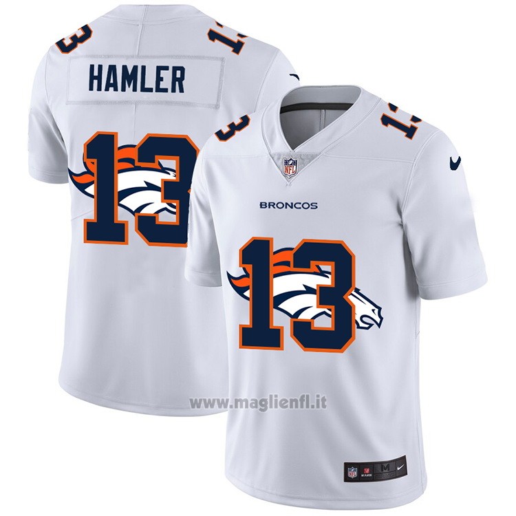 Maglia NFL Limited Denver Broncos Hamler Logo Dual Overlap Bianco